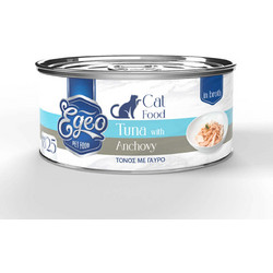 Egeo Pet Food Adult with Tuna & Anchovy in Broth 70gr