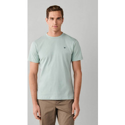 Hackett ανδρικό T-shirt με λογότυπο Classic Fit - HM5000128 Πράσινο Μέντας