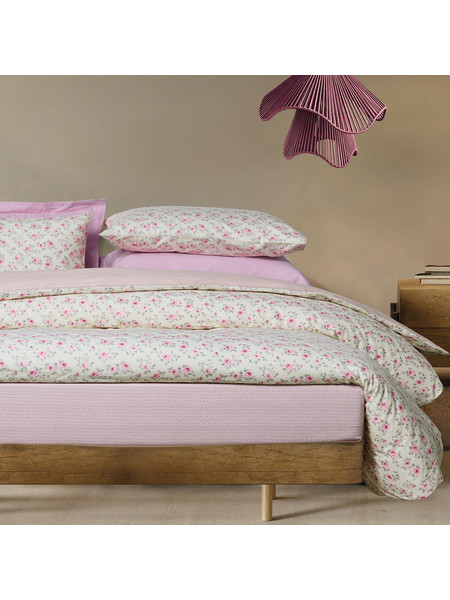 DAS HOME ΣΕΤ ΠΑΠΛΩΜΑΤΟΘΗΚΗ ΜΟΝΗ HAPPY FLANNEL 9700 ECRU, PINK