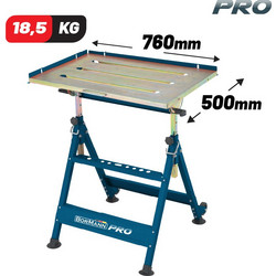 BORMANN Pro BWR4100 Πτυσσόμενο Τραπέζι Συγκόλλησης 760x500mm, Φορητός Πάγκος Εργασίας Συνεργείου με Ρυθμιζόμενη Κλίση