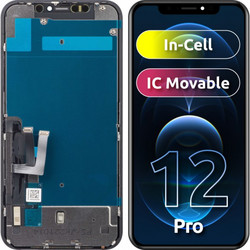 JK Οθόνη LCD In-Cell IC για Apple iPhone 12 / 12 Pro, Μαύρη