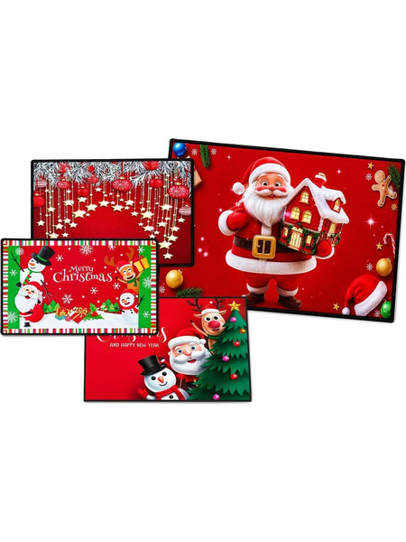 Χαλάκι Εξώπορτας Εορτών 60x40cm Xmasfest 1131197