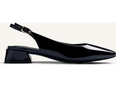 GIOSEPPO ΜΠΑΛΑΡΙΝΑ OPEN-BACK PATENT EFFECT HEEL SHOES 80023 - Black