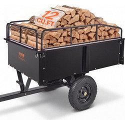 VEVOR Heavy Duty ATV Trailer Steel Dump Cart 17 cu ft