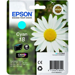 Epson 18 Cyan Μελάνι Εκτυπωτή Inkjet C13T180240