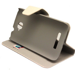 Δερμάτινη Stand Θήκη/Πορτοφόλι για Alcatel One Touch Pop C7 OT-7041D Λευκό (OEM)