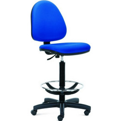 DELTA STYLE SL9373 Σκαμπό με πλάτη γραφείου σχεδιαστηρίου -ψηλό αμορτισέρ - μεταλλικό στεφάνι υποπόδιο - μεσαία πλάτη σταθερή