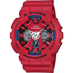 Casio G-Shock Ανδρικό Ρολόι Χρονογράφος με Κόκκινο Καουτσούκ Λουράκι GA-120TR-4AER