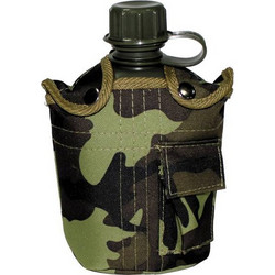 MFH US Canteen 1L w/ Cover - M95 CZ Camo