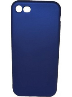 Θήκη iphone 7/8 Ματ σιλικόνης Χωρίς τρύπα στο σήμα - 4470 - Μπλε - OEM