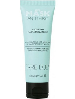 Erre Due Anti-Thirst Gel Κρεμώδης Μάσκα Προσώπου για Ενυδάτωση με Αλόη 50ml