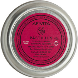 Apivita Pastilles Καραμέλες για Ερεθισμένο Λαιμό & Πονόλαιμο Πρόπολη & Βατόμουρο 45gr