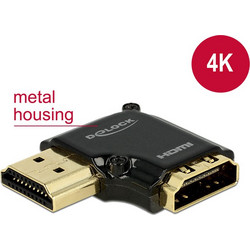 DELOCK HDMI Αντάπτορας HDMI-A female σε male, High Speed, 90 left (65660)