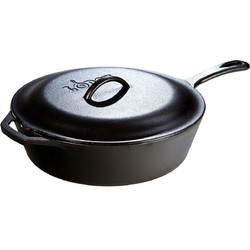 Lodge Covered Deep Skillet Τηγάνι Μαντεμένιο Αντικολλητικό με Καπάκι 30.48cm