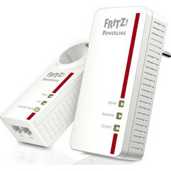 AVM FRITZ! 1260E Set Powerline Διπλό Kit για Ασύρματη Σύνδεση WiFi 5 με 2 Θύρες Ethernet & Passthrough Πρίζα
