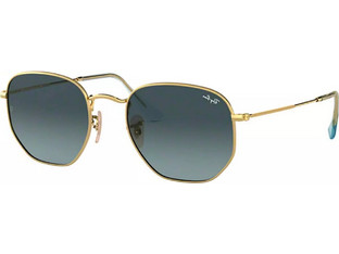 Ray-Ban RB3548N 9123/3M Γυαλιά Ηλίου Πολυγωνικά Μεταλλικά Χρυσά με Μπλε Degradee Φακό