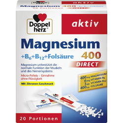 Doppelherz Magnesium 400 +B6 +B12 +Folic Acid Direct 20 Φακελάκια