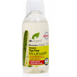 Dr. Organic Tea Tree Στοματικό Διάλυμα για Ευαίσθητα Δόντια & Προστασία Ούλων 500ml