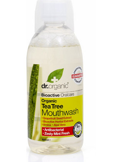 Dr. Organic Tea Tree Στοματικό Διάλυμα για Ευαίσθητα Δόντια & Προστασία Ούλων 500ml
