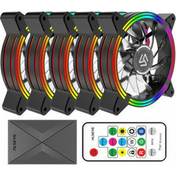 Alseye Halo 4.0 Case Fan 120mm RGB με Σύνδεση 3-Pin 4-Pin Molex 5τμχ
