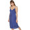 Superdry Cupro Cami Mini Καλοκαιρινό Φόρεμα για Γάμο / Βάπτιση Μπλε W8010692A-FDG