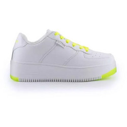 Refresh Γυναικεία Sneakers Flatforms Λευκά Κίτρινα 72240