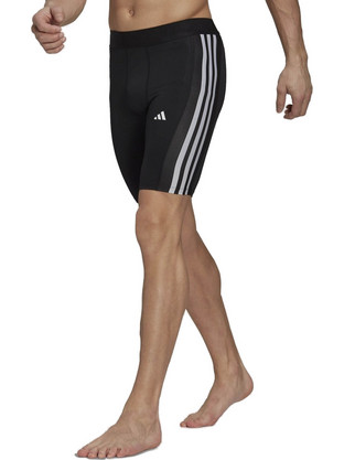 Adidas Techfit 3-Stripes Ανδρικό Κολάν Ποδηλατικό Μαύρο HD3531
