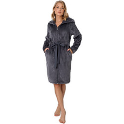 Aruelle Roxanne Γυναικεία Ρόμπα Χειμωνιάτικη Fleece Ανθρακί