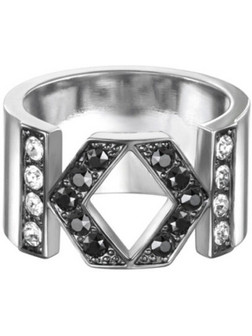 Karl Lagerfeld Γυναικείο Δαχτυλίδι από Ατσάλι Ασημί με Swarovski 5448358