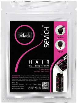 Sevich Hair Building Black Κάλυψη Αραίωσης Μαλλιών Νανοΐνες 50gr