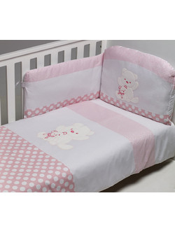 Bebecor Huggie Bear Σετ Κούνιας Pink 3τμχ
