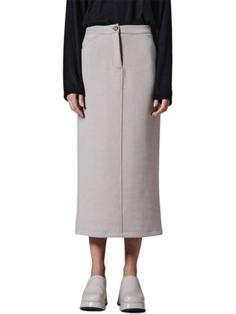 4tailors Μίντι Φούστα Υφασμάτινη Ψηλόμεση Γκρι FW23-093