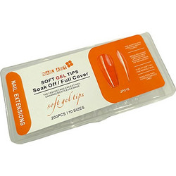 Soft Gel Medium Oval Coffin Tips Νυχιών 240τμχ JP0016
