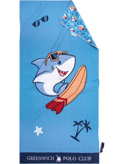Greenwich Polo Club 3881 Παιδική Πετσέτα Θαλάσσης Microfiber Γαλάζια 70x140cm