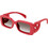 Gucci GG1325S 005 Γυναικεία Γυαλιά Ηλίου Ορθογώνια Κοκάλινα Κόκκινο με Μαύρο Polarized Φακό