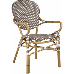 Varossi Parisian Πολυθρόνα Κήπου Rattan Καφέ 900-276
