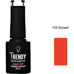 Trendy Soak Off 153 Sunset Ημιμόνιμο Βερνίκι Νυχιών 6ml