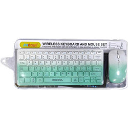 Andowl Q-JP662 Green Ασύρματο Σετ Πληκτρολόγιο & Ποντίκι