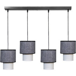 Heronia Lighting Κρεμαστό Φωτιστικό Οροφής Ράγα Πολύφωτο E27 Μαύρο 14-0275