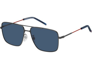 Tommy Hilfiger TH2110S R80 Ανδρικά Γυαλιά Ηλίου Τετράγωνα Μεταλλικά Χρυσά με Μπλε Polarized Φακό