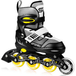 Spokey Arya Inline Αυξομειούμενα Rollers Παιδικά Μαύρα Κίτρινα
