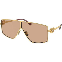 Miu Miu MU51ZS 5AK40D Γυναικεία Γυαλιά Ηλίου Aviator Μεταλλικά Χρυσά με Καφέ Polarized Φακό