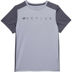 4F Παιδικό T-Shirt Κοντομάνικο Γκρι JWSS24-TFTSM693-27S