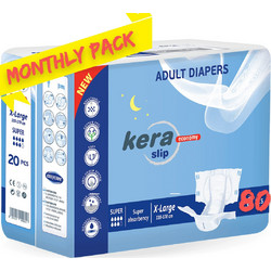 Kera Slip Super XLarge Πάνες Ακράτειας 7 Σταγόνες 4x20τμχ