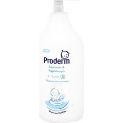 Proderm No1 Βρεφικό Σαμπουάν & Αφρόλουτρο Χαμομήλι με Αντλία 400ml