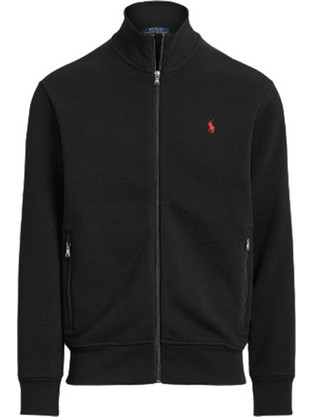 Polo Ralph Lauren Ανδρική Ζακέτα Φούτερ με Φερμουάρ Μαύρη 710881509-001
