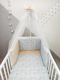Baby Star Giraffe Σετ Κούνιας Light Blue 6τμχ