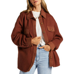 Billabong Anytime Γυναικείο Μπουφάν Σακάκι Μακρύ Καφέ ABJFT00350-CRK0