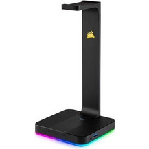 Corsair ST100 Επιτραπέζια Βάση Ακουστικών Gaming με RGB Θύρα USB & Κάρτα Ήχου Black