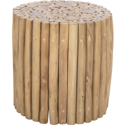 HomeMarkt Cooter Βοηθητικό Τραπεζάκι Σαλονιού Στρογγυλό Ξύλινο Φ39xΥ40cm HM9865
